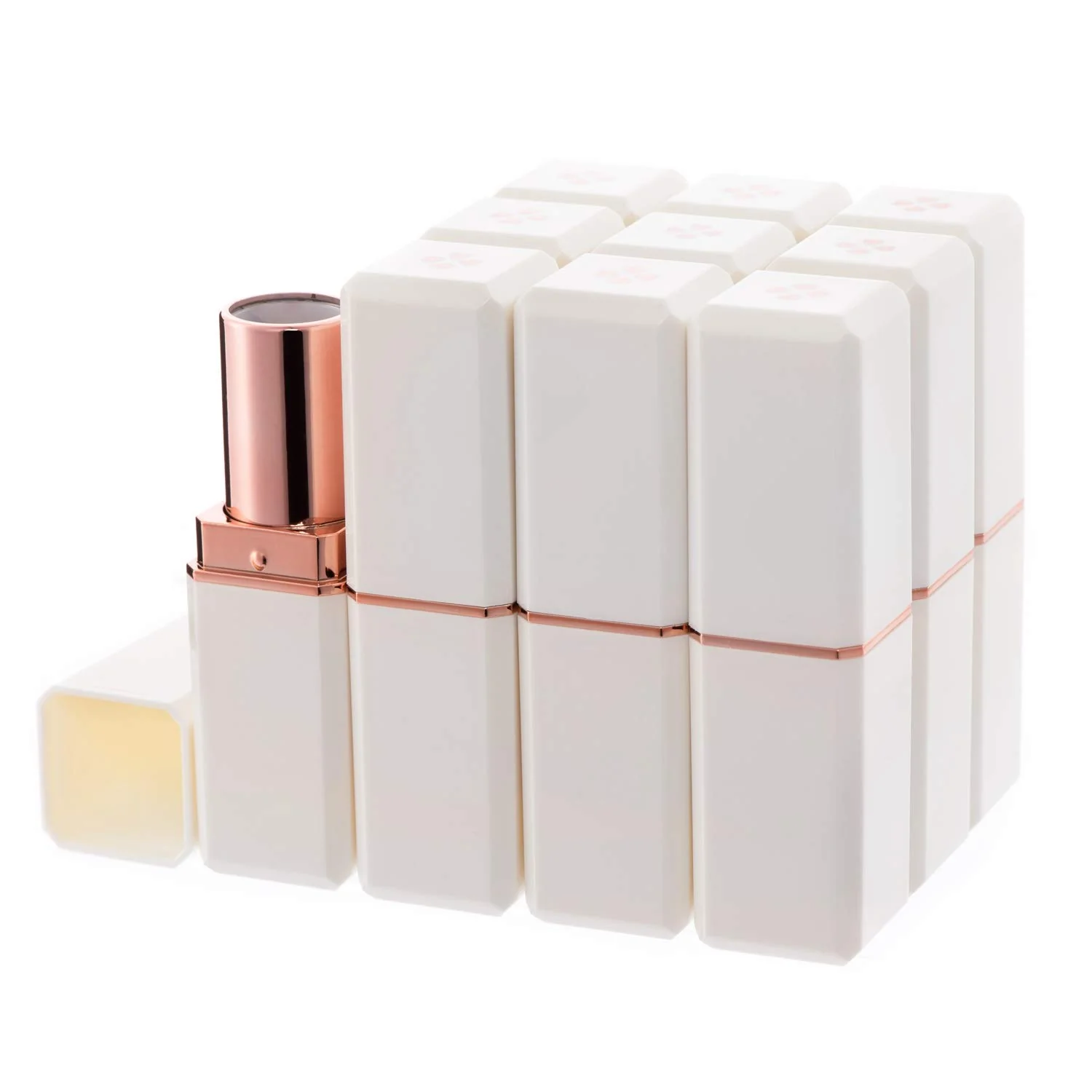Modern Allwon 10Pcs White Empty Lipstick Tubes DIY Lip Balm Container Square Tube Exclusive
