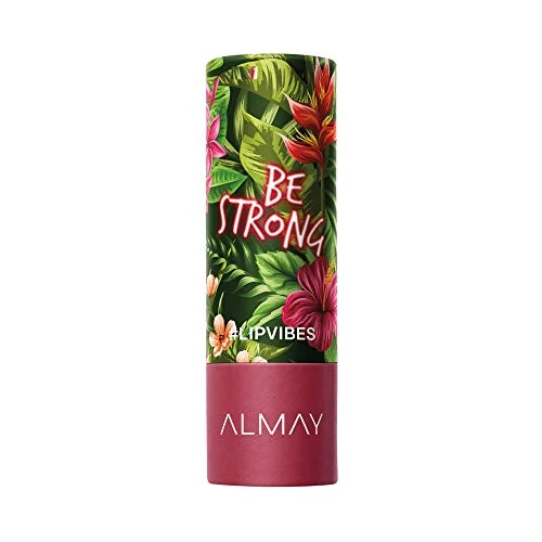 Natural Almay Lip Vibes Lipstick with Vitamin E Oil Shea Butter Matte Finish Hypoallergenic Be Strong 0.14 Oz Artisan