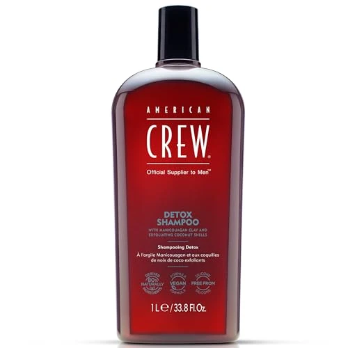 Versatile American Crew Detox Shampoo for Men Naturally Derived Vegan Formula Citrus Mint Fragrance 33.8 Fl Oz Luxury