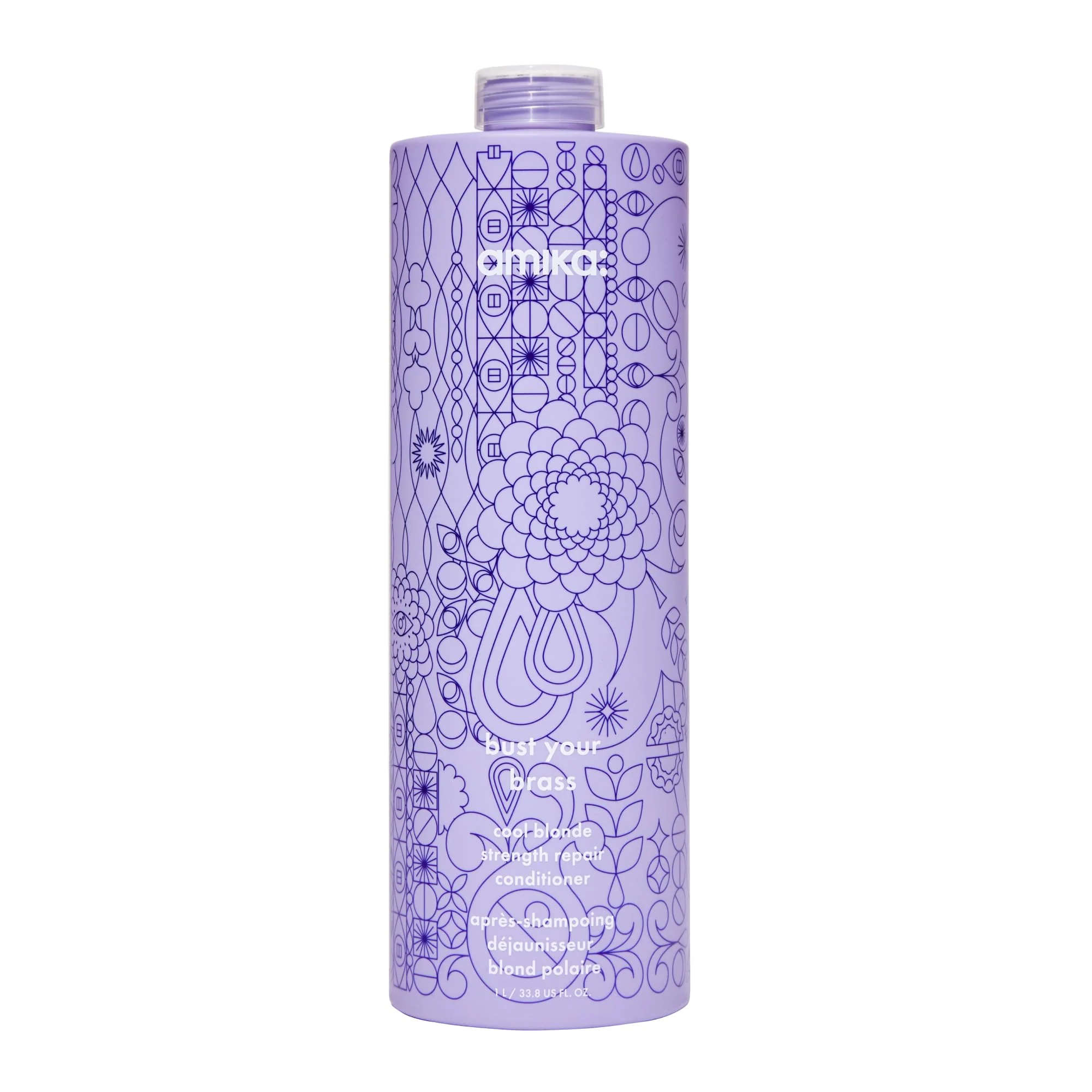 Refined amika bust your brass cool blonde strength repair conditioner 1000ml Certified