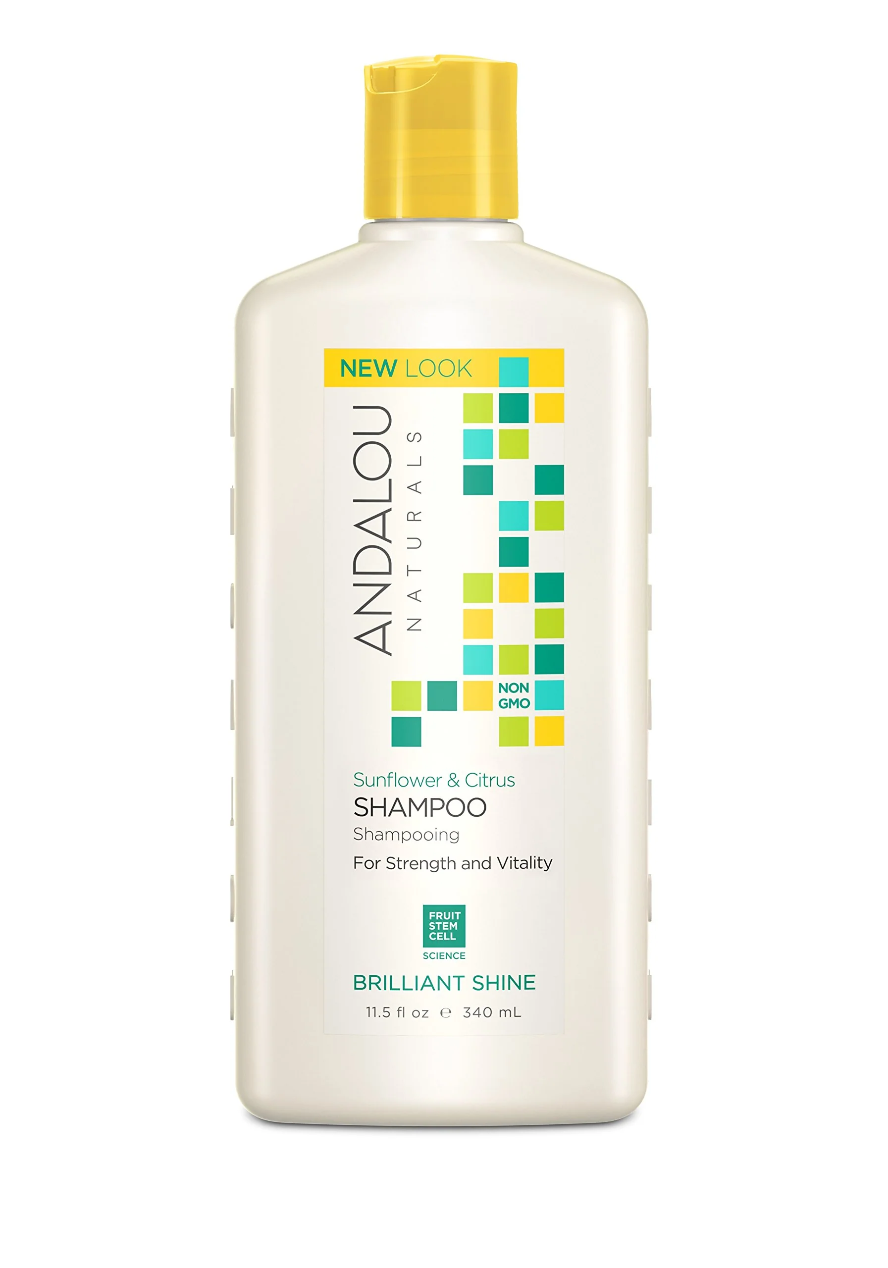 Traditional Andalou Naturals Sunflower and Citrus Brilliant Shine Shampoo 11.5 Ounce Convenient