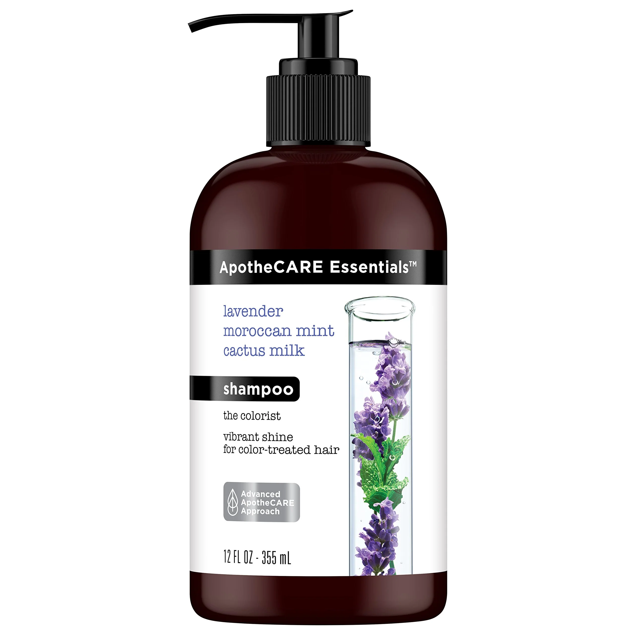 Environmentally Friendly ApotheCARE Essentials The Colorist Shampoo Lavender Moroccan Mint Cactus Milk 12 oz Flexible