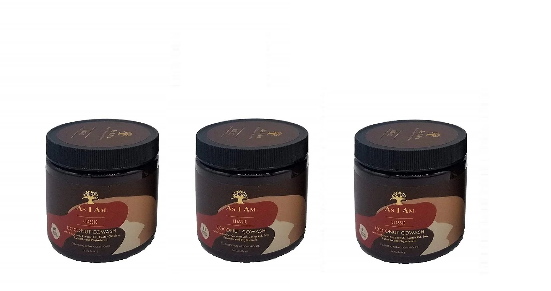 Healthy As I Am Coconut Cowash Cleansing Conditioner 16 Oz Pack of 3 Traditional