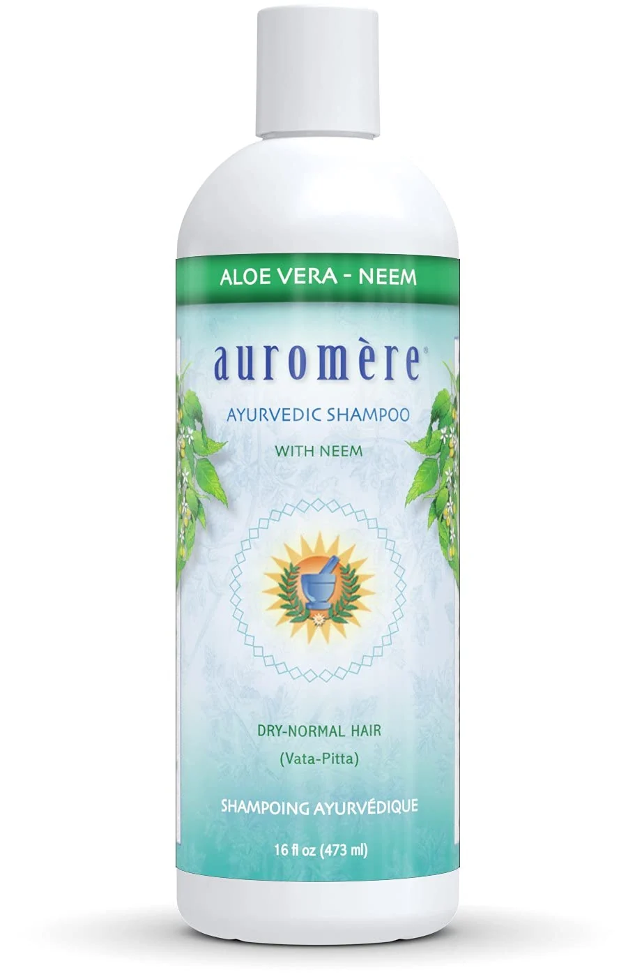 Flexible Auromere Ayurvedic Shampoo Aloe Vera Neem - Vegan Cruelty Non-GMO Natural Gluten Sulfate Paraben for Dry to Normal Hair 16 Optimized