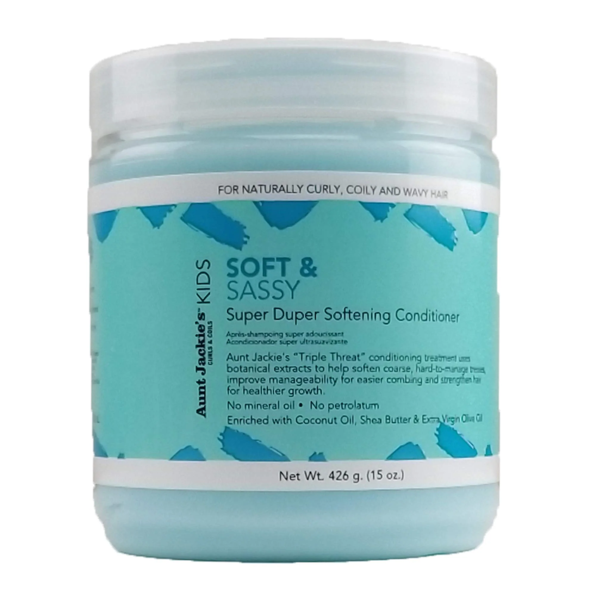 World-Class Aunt Jackie's Kids Soft and Sassy Super Duper Hair Softening Conditioner Helps Strengthen Hair for Healthier Growth 15 oz Elite