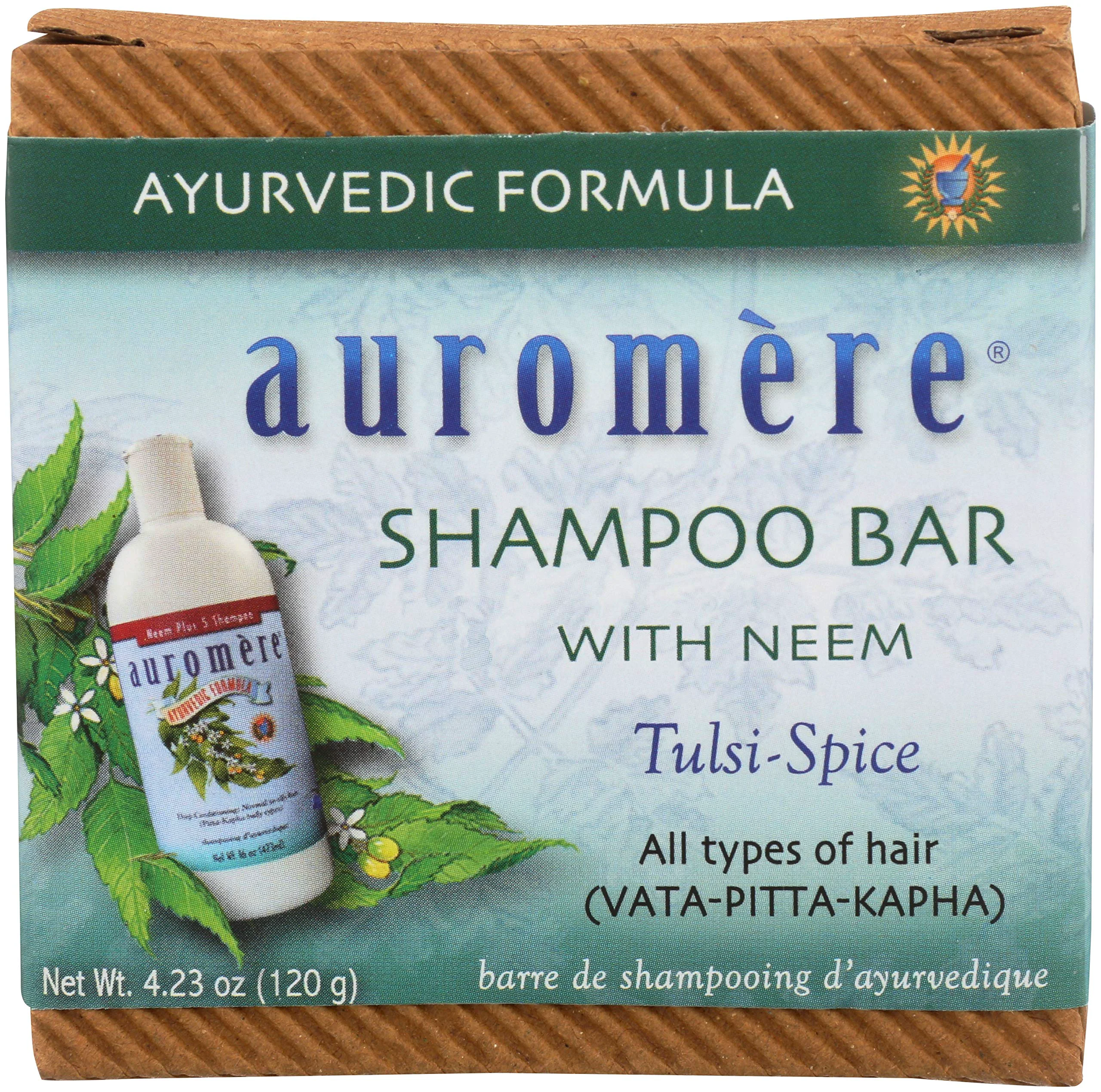 World-Class Auromere Ayurvedic Shampoo Bar - Eco Friendly Handmade Vegan Cruelty Natural Non GMO All in One Bar for Soap and Shampoo 4.23 oz 1 pack Lightweight