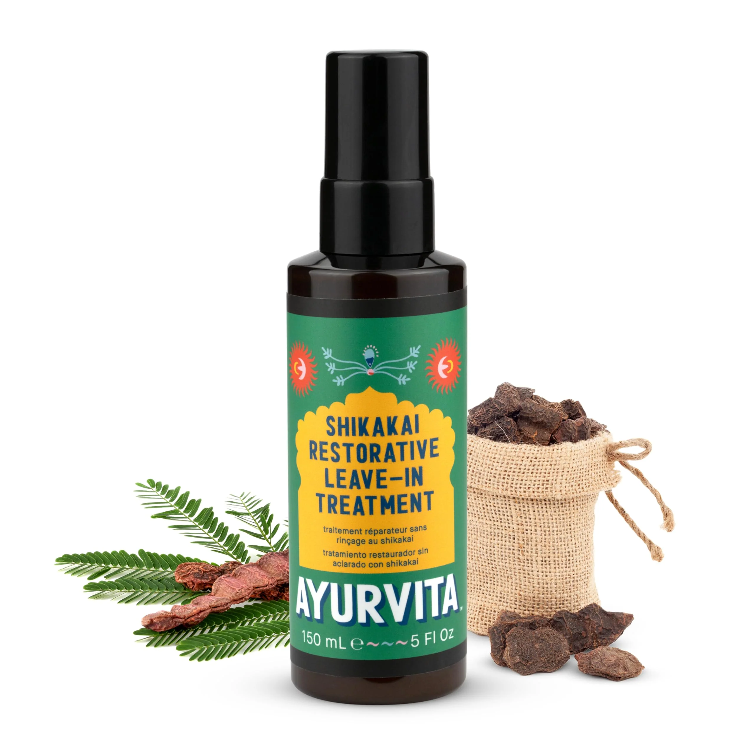 Minimalist AyurVita Shikakai Restorative Leave-In Conditioner - Herbal Remedy For Dry Scalp and Strands - Moisturizing Scalp-Cooling Spray - Planet-Friendly Safe