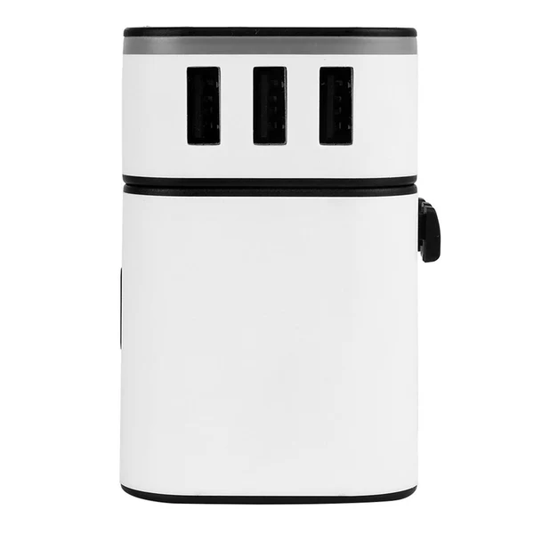 Prestigious Maxbell Travel Adapter International Power Charger Plug Converter 2-USB Type-C White Superior