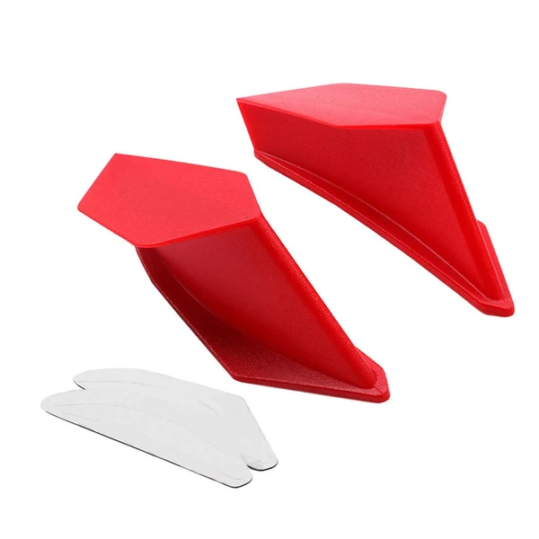 Solid Maxbell 2 Pieces Universal Motorcycle Winglets Accessory for BMW for Ducati Red Organic