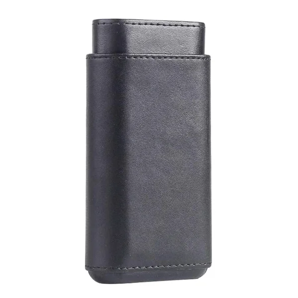 Proven Maxbell 1pc Black Cedar Wood Lined Travel Cigar Holder Protective Holding 3 Cigars Verified