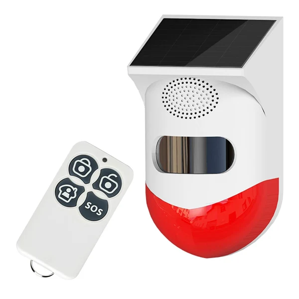 Smooth Maxbell 120dB Solar Infrared Motion Sensor Alarm Detector for Outdoor Waterproof Soft