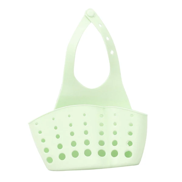 Elegant Maxbell Kitchen Sink Corner Hanging Drain Rack with Adjustable Button Light Green Trusted