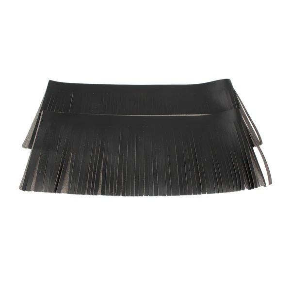 Optimized Maxbell Tassel Saddle Bags Fringe Waterproof for Harley Roadmaster black Pure
