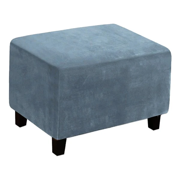 Smart Maxbell Footrest Slipcover Stretch Velvet Dustproof Accessories Living Room Flexible Light Blue Selected