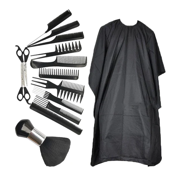 Effective Maxbell Salon Hairdressing Barber Hair Brush Comb Set Hair Cut Cape Gown Cloth 14pcs Exceptional