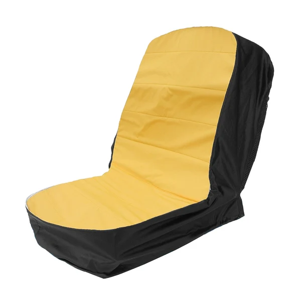 Carefully Designed Maxbell Oxford Durable Tractor Seat Cover Riding Lawn Mower Seat Cover Yellow Black Prestigious