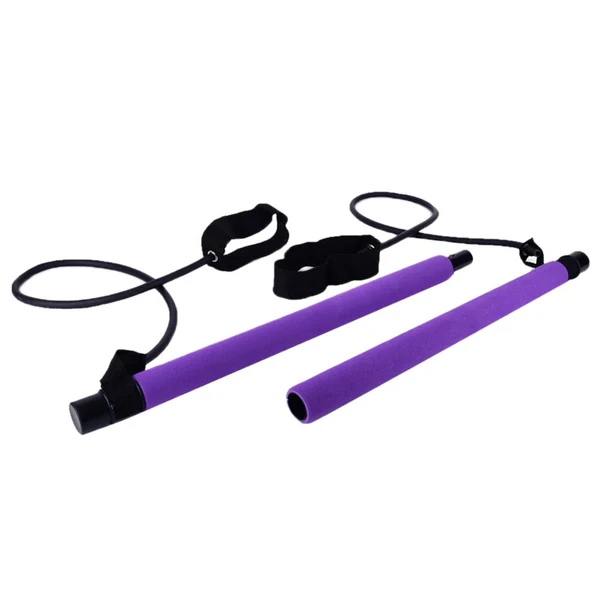 Expertly Made Maxbell Portable Pilates Bar Adjustable Exercise Stick Resistance Band Tube Purple Versatile