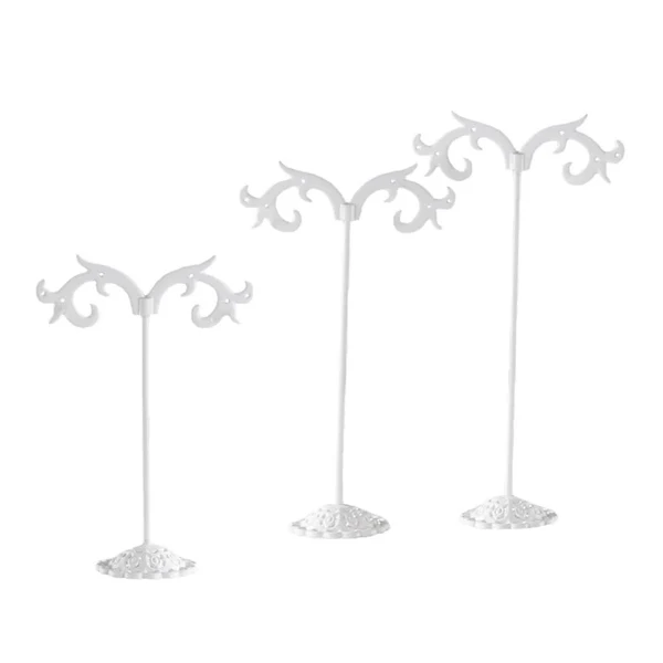 Specialty Maxbell 3x Iron T Bar Earring Necklace Jewelry Display Stand Rack White-Wave Clean