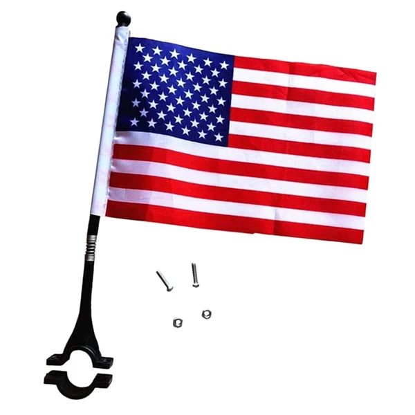Smooth Maxbell Bicycle Flag Handlebar USA Flag Banner Safety Sign for Scooter American Flag Carefully Designed