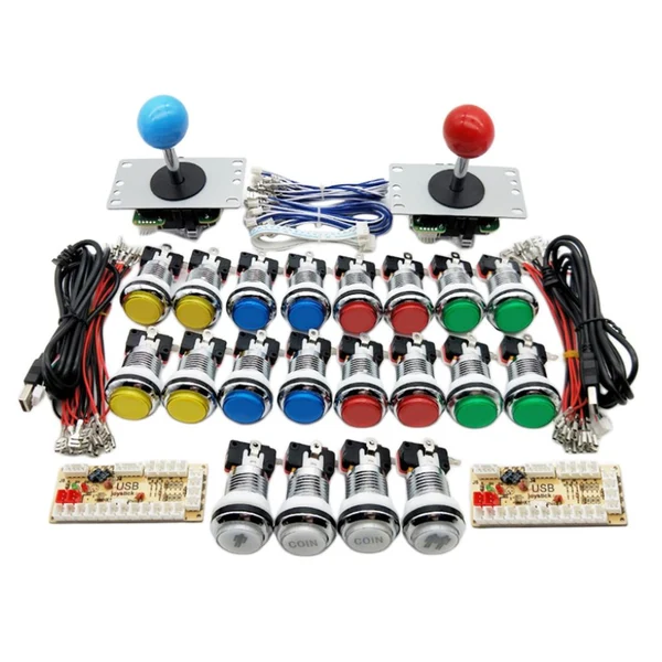 Organic Maxbell 2 Players Arcade Buttons Joystick Kit Controller USB Encoders DIY Style7 Excellent