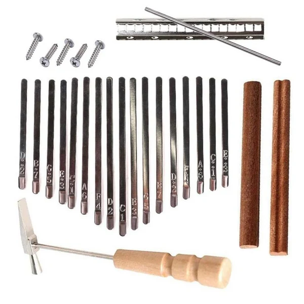Powerful Maxbell 17 Keys Kalimba DIY Keys Bridge Tuning Hammer Kit Thumb Piano Accessories Original