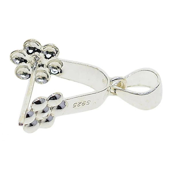 Reliable Maxbell S925 Sterling silver daisy flower 15mm Pinch Bails Connector DIY Making 21mm Relaxed
