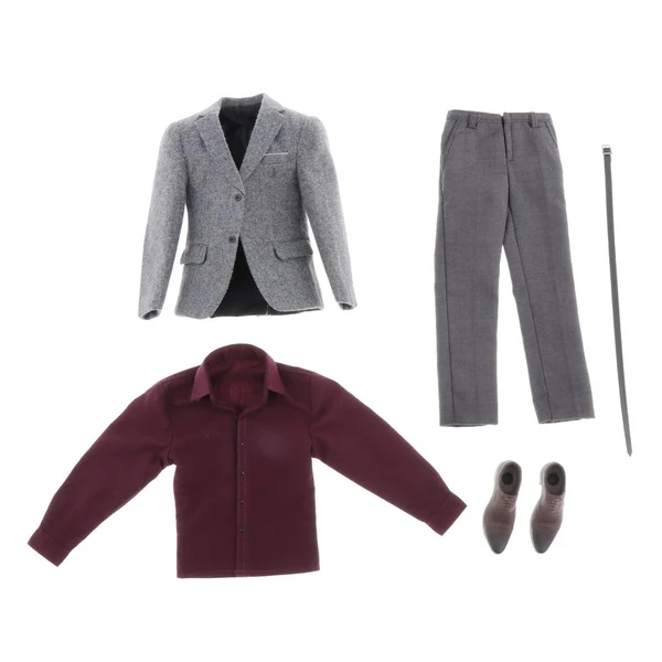 Fine Crafted Maxbell 1 6 Gray Suit Set Pants Clothes Shirt Tie Belt for 12 Inch Action Figures Responsible