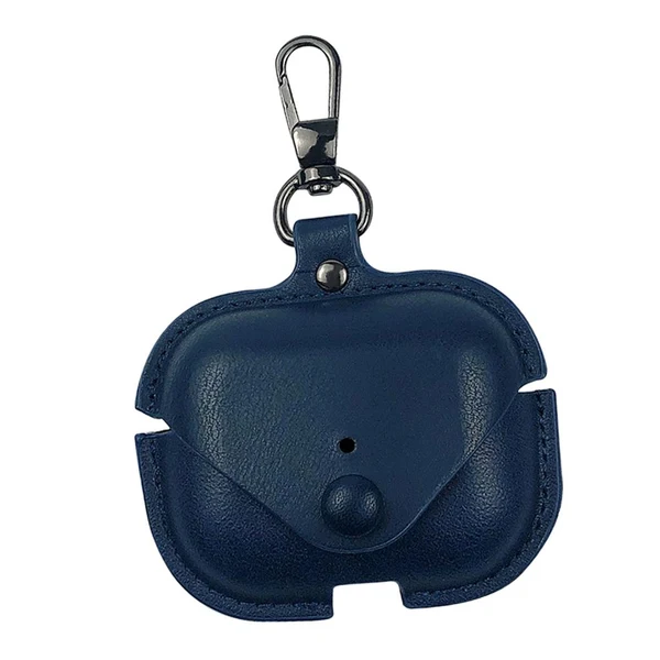 World-Class Maxbell Earphone Case PU Leather Protective Case Cover for Airpods Pro Deep Blue Organic