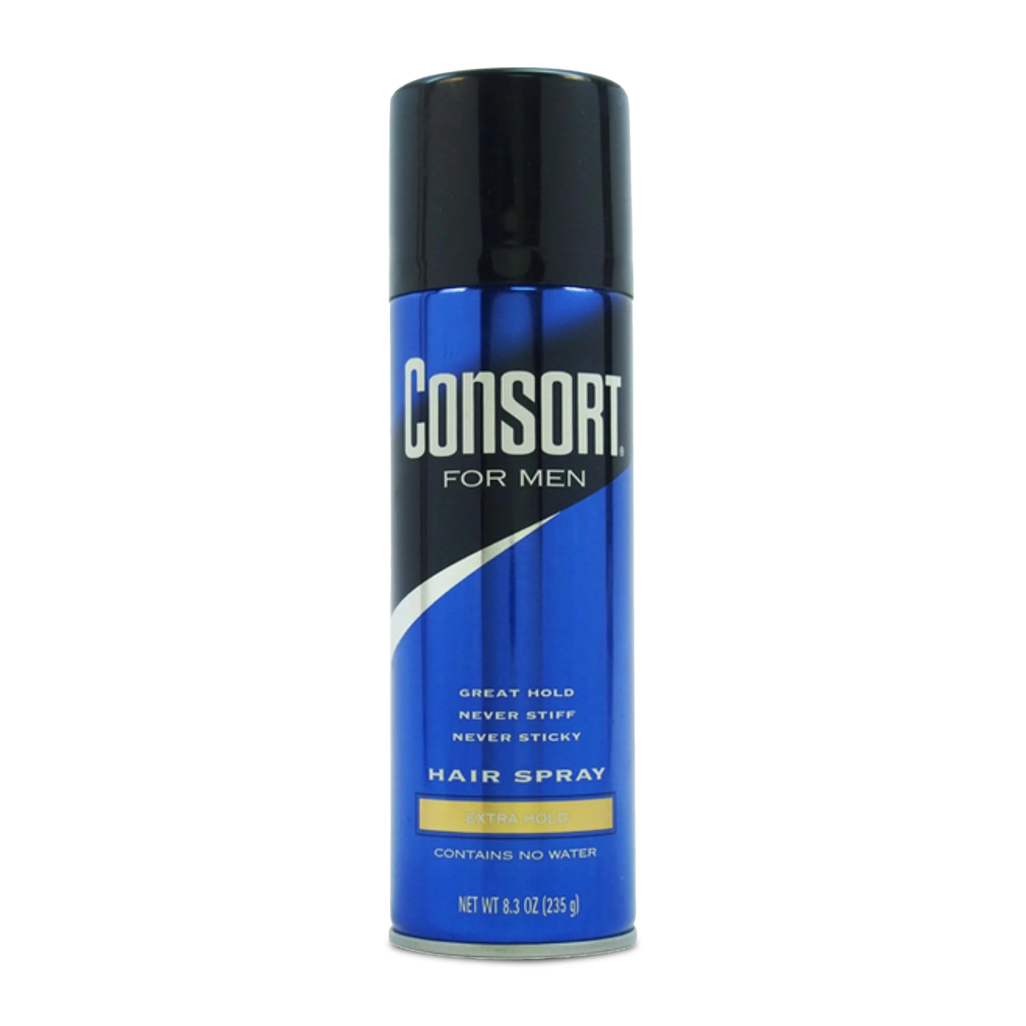 Innovative Consort Extra Hold Scented Aerosol Hair Spray for Men 12-Hour Hold Fast Drying Not Sticky or Stiff 8.3 oz Dependable