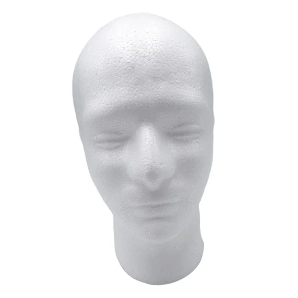Fashionable Maxbell Lightweight Foam Male Mannequin Head Hat Wig Glasses Display Stand White 02 Responsible