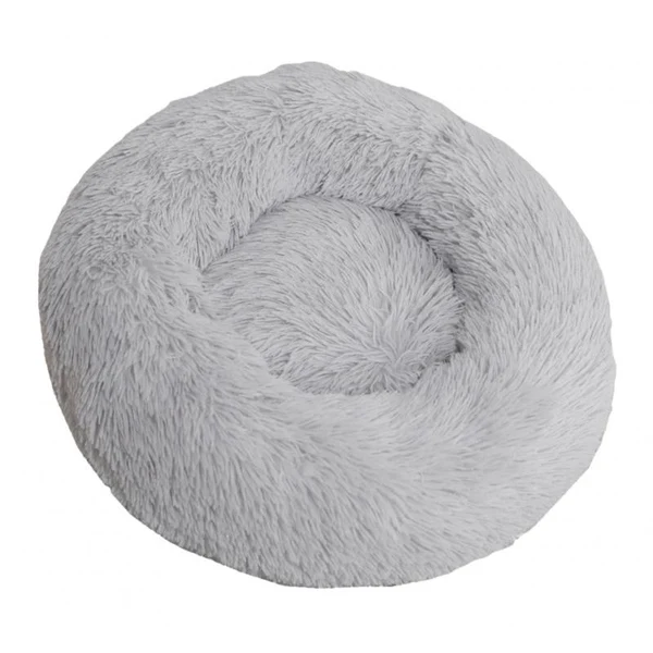 Selected Maxbell Donut Cat Bed Faux Fur Dog Bed Indoor Round Pet Bed Cushion Light Gray S Reusable