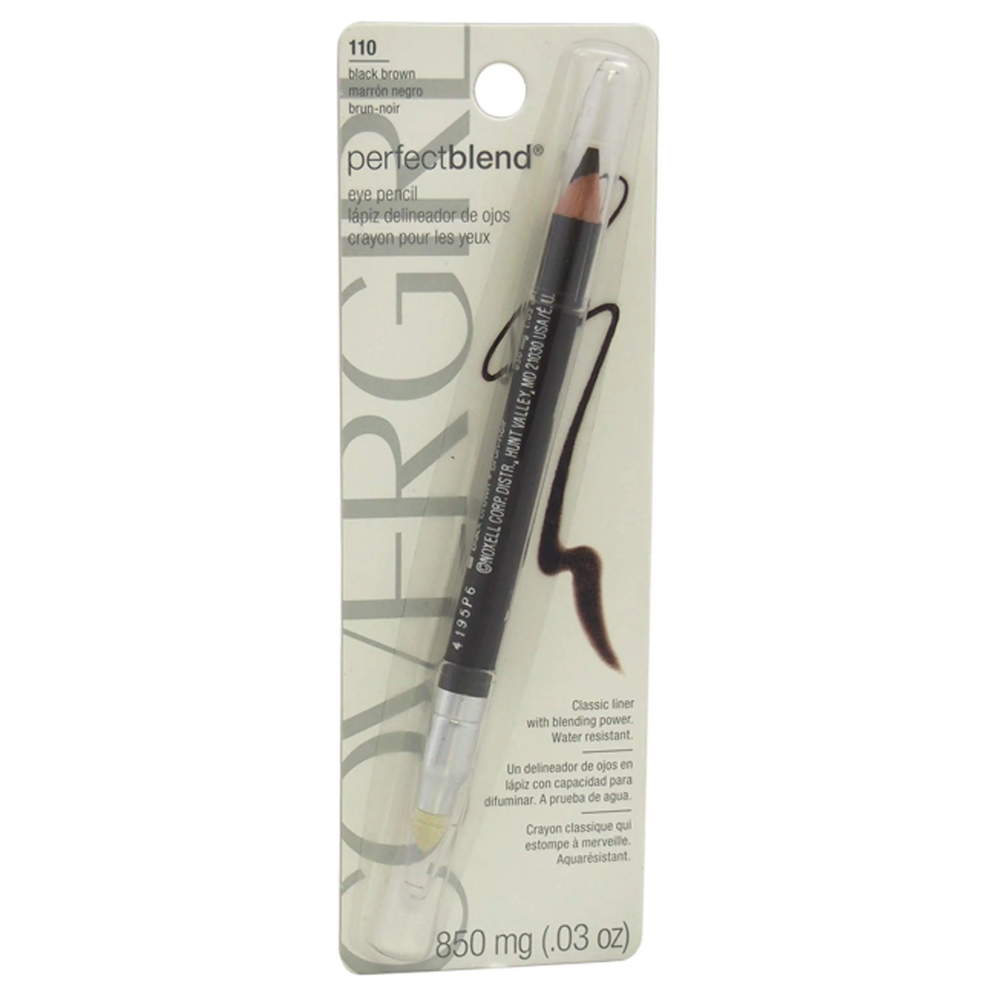 Exclusive COVERGIRL Blend Eyeliner Pencil Black Brown 1 Count .03 Oz Eyeliner Pencil with Blending Tip For Precise or Smudged Look Packaging May Safe