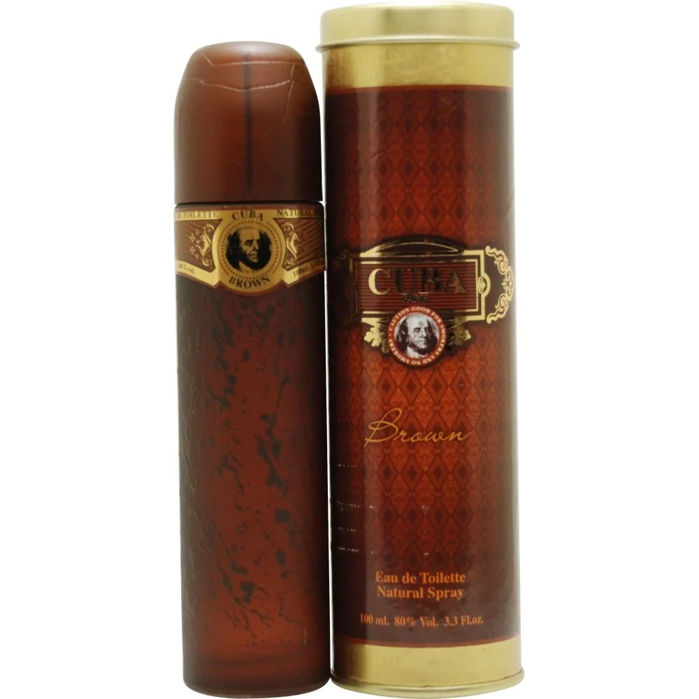 High-End Cuba Brown FOR MEN by Cuba - 3.3 oz EDT Spray Long-Lasting