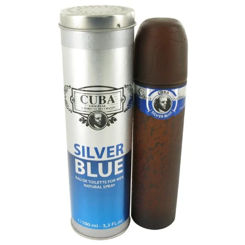 First-Class Cuba Silver Blue By Fragluxe Eau De Toilette Spray 3.3 Oz For Men Recyclable
