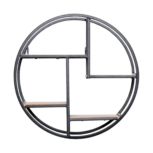 Efficient Maxbell Wall Hanging Iron Storage Rack Decorative Display Shelf Home Cafe Decor Healthy