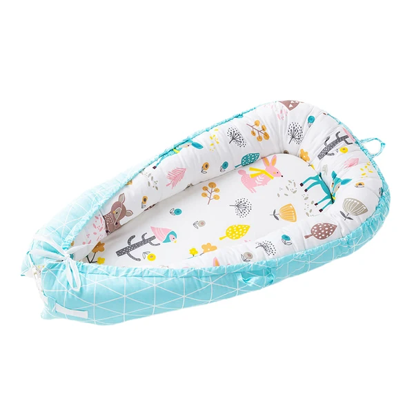 User-Friendly Maxbell Travel Crib Baby Sleeping Bed Newboard Lounger Bassinet Blue Strip_Cartoon Functional