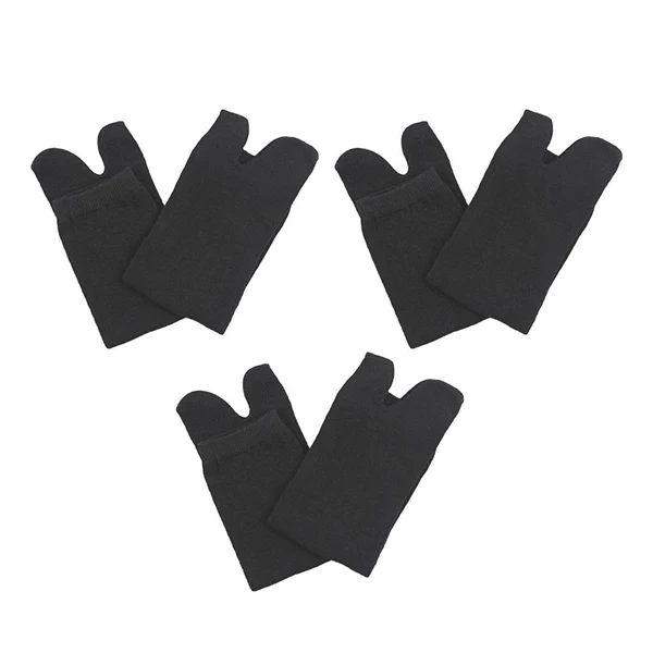 Verified Maxbell 3 Pairs Elastic Cotton Tabi Socks 2 Toe Socks Flip-Flops Socks Unisex Black Excellent