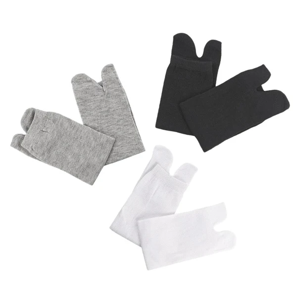 Classic Maxbell 3 Pair Elastic Cotton Tabi Socks 2 Toe Socks Flip-Flops Socks for Men Women Healthy