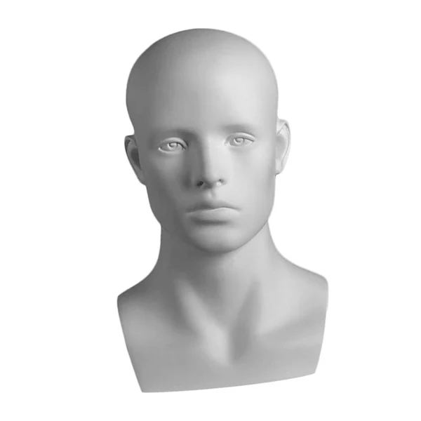 Stylish Maxbell Male Fiberglass Mannequin Head Model Hat Wig Display Stand Rack Holder White Quality