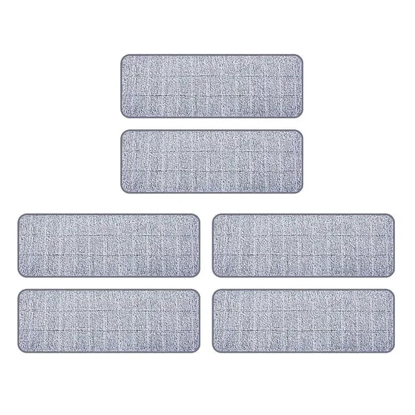Breathable Maxbell Flat Mop Pad Kitchen Bathroom Floor Duster Cleaning Cloth 6pcs Efficient