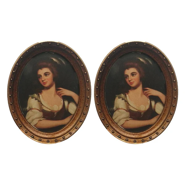 Healthy Maxbell Miniatures Oval Picture Photo Frame for 1 12 Dollhouse Decorations Style 2 Soft