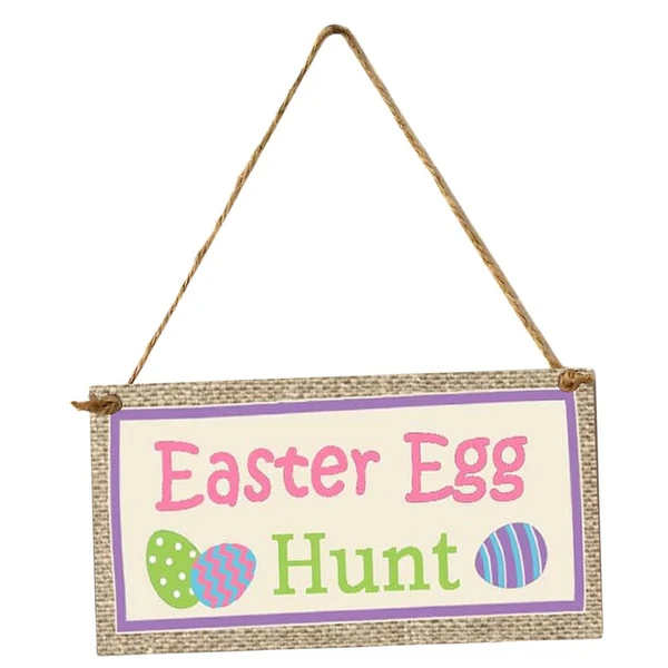 Outstanding Maxbell Easter Wooden Plaque Decoration Door Hanging Display Sign Easter Egg Hunt Crafted