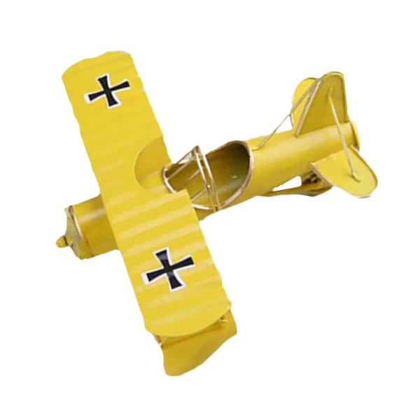 Smart Maxbell Vintage Dual Wing Fighter Model Military Diecast Aeroplane Models Yellow Official