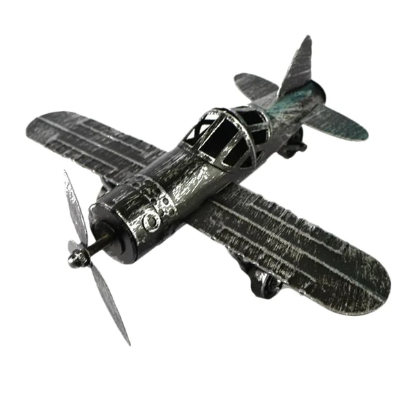Specialty Maxbell Vintage Dual Wing Fighter Model Military Diecast Aeroplane Models Black Certified