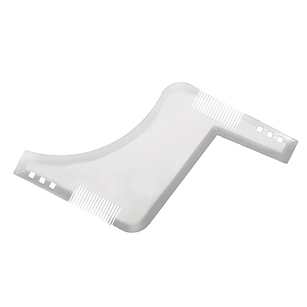 Elite Maxbell Double-sided Beard Comb Facial Hair Trimming Shaping Template Tools Clear Modern
