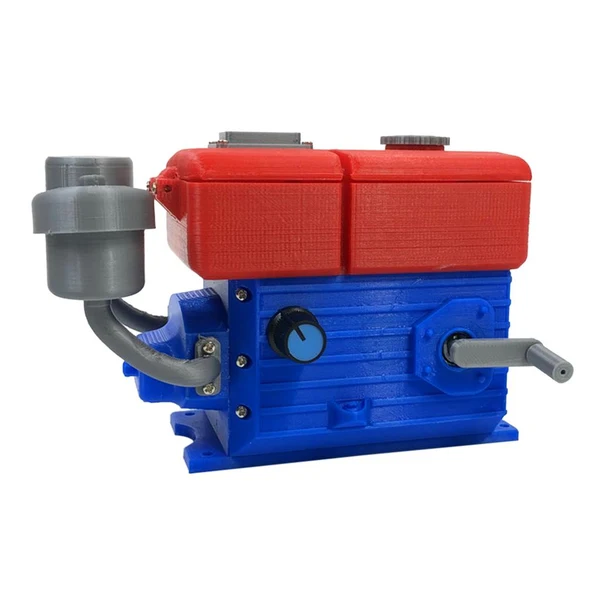 Excellent Maxbell 3D Hand Cranking Tractor Model Single-cylinder Internal Combustion Engine Comfortable