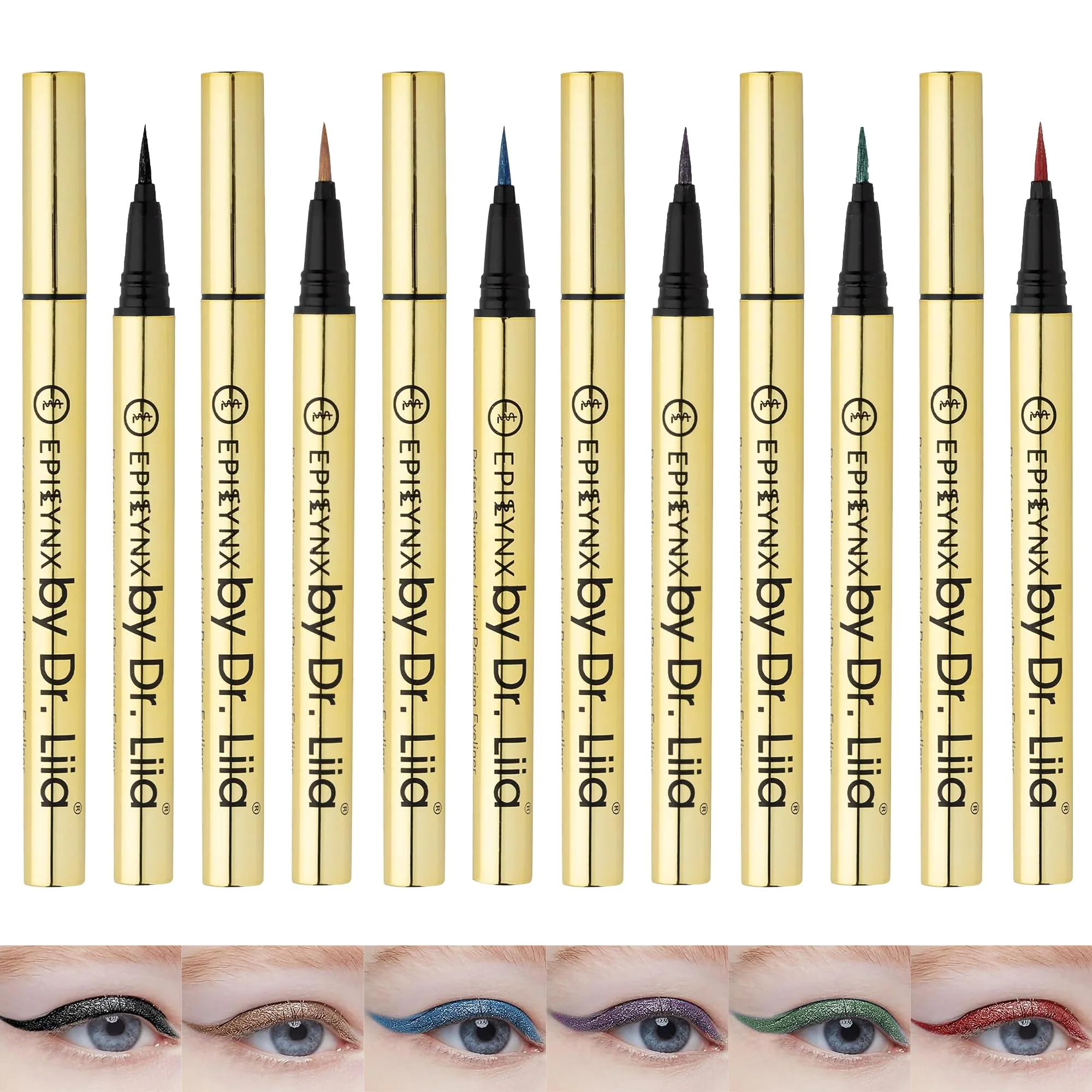 High-End Liquid Eyeliner - Hypoallergenic Eyeliner with Fine Brush Tip Long-Lasting Waterproof Eye Liner - Cruelty- Vegan Hypoallergenic Gluten- Fast