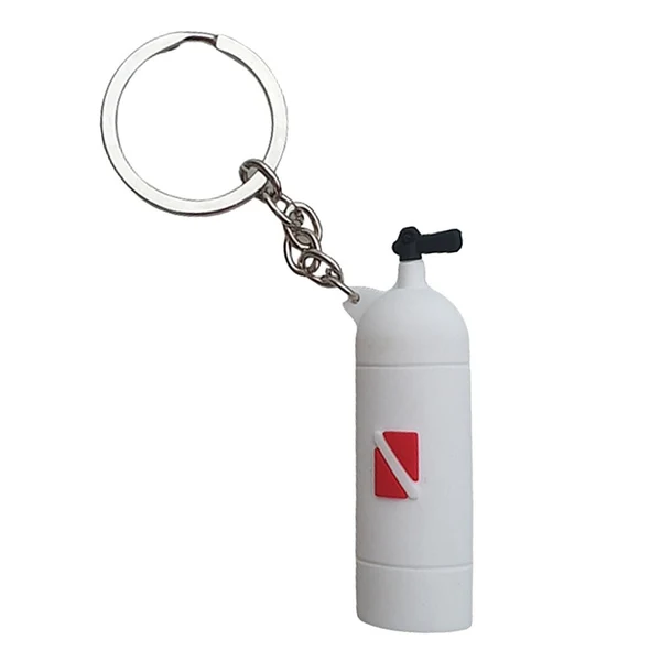 Expertly Made Maxbell Novelty Mini Diving Tank Key Chain Holder Dive Flag Keyring Keychain White Trendy