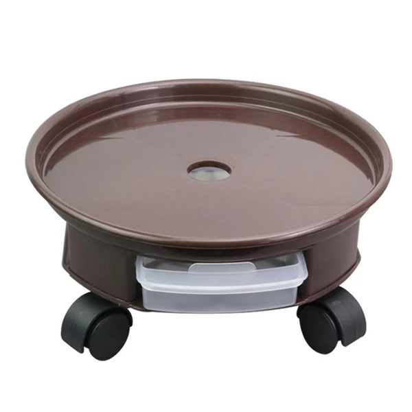 Versatile Maxbell Plant Caddy - Round Plant Trolley Saucer Tray with Caster Dia 33cm Artisan