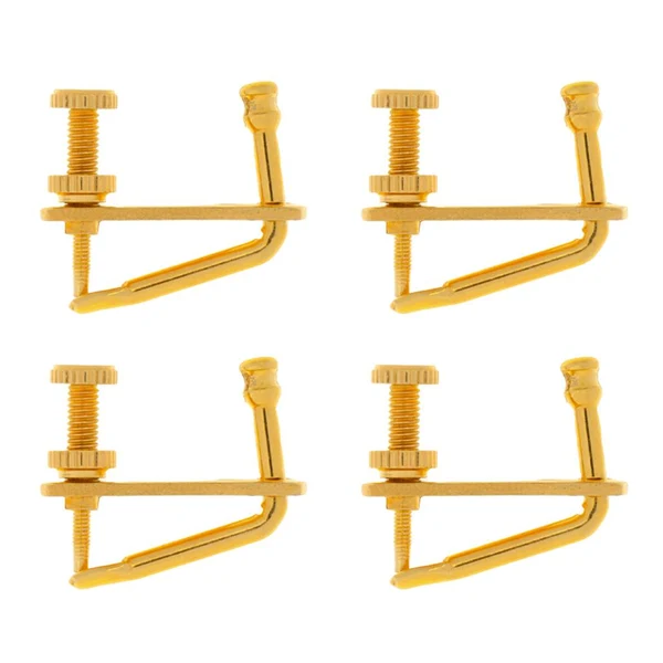 Lightweight Maxbell 4pcs Golden Plated Violin String Fine Tuner Adjuster Part for 4 4 3 4 Violin Genuine